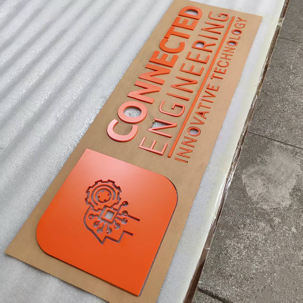 Cheap price office indoor signs 10mm acrylic cut letters with paint custom company brand logo signages