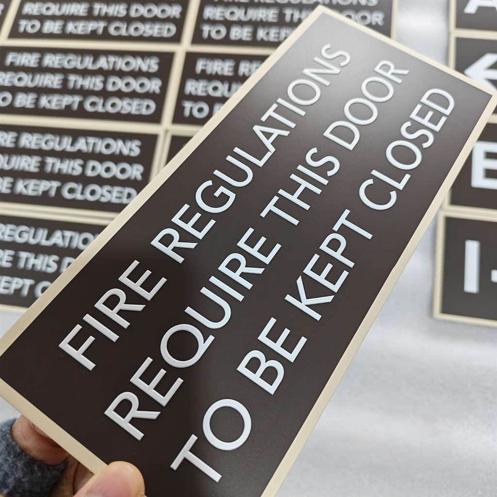 Custom building indoor signs 6mm thick uv printed acrylic cut wall plates painted directional signs