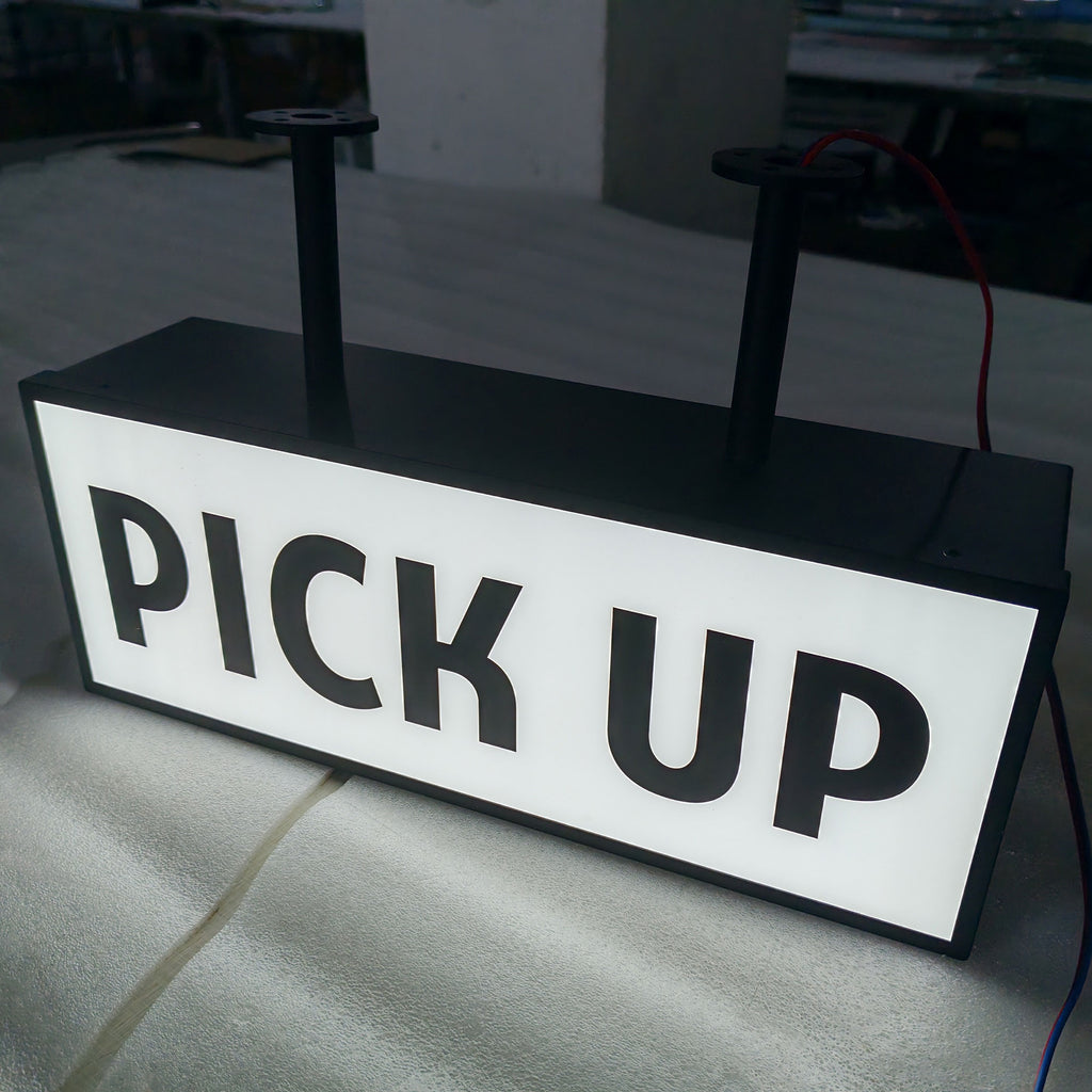 Restaurants directional signs indoor hanging led lightbox sign custom way-finding signs