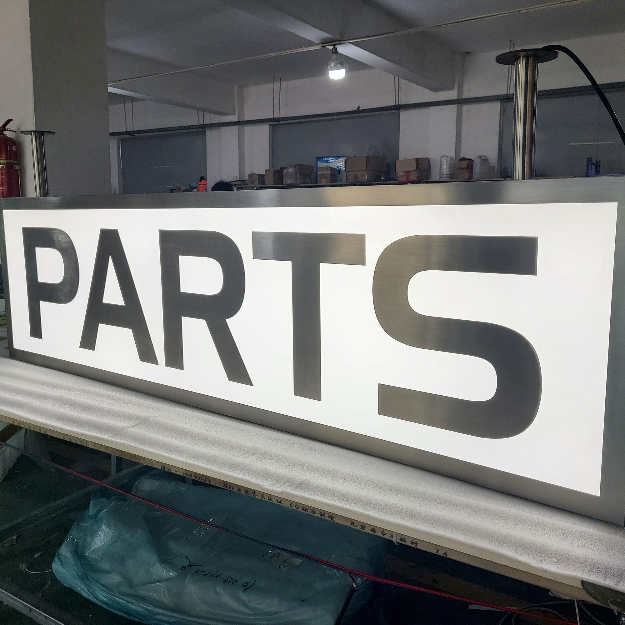Led advertising display shop hanging led lightbox sign stainless steel frontlit business lightbox