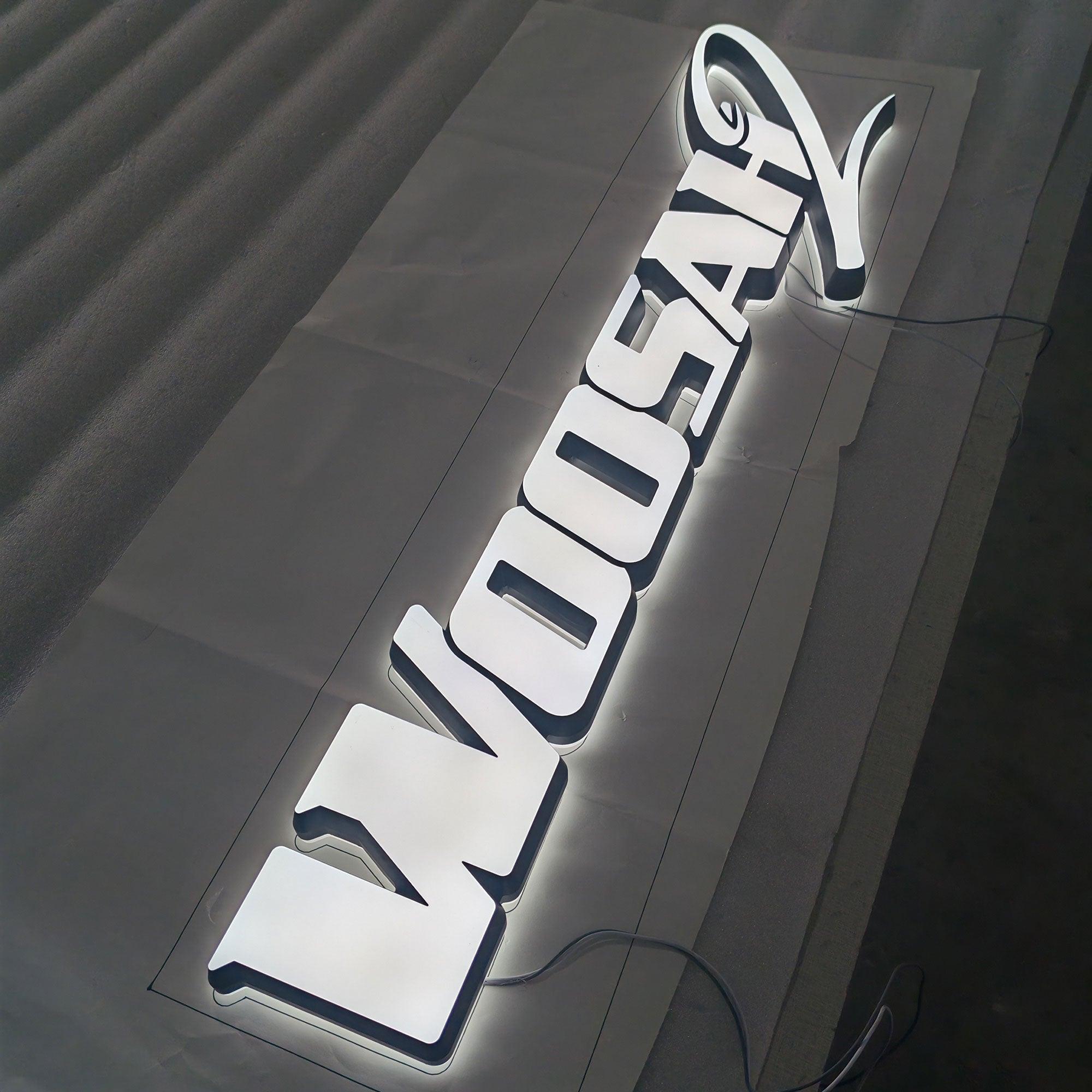 Acrylic Luminous Letters Face Lit Acrylic LED Letter Backlit 3D Plastic Letter Lighted Sign For Barber Shop