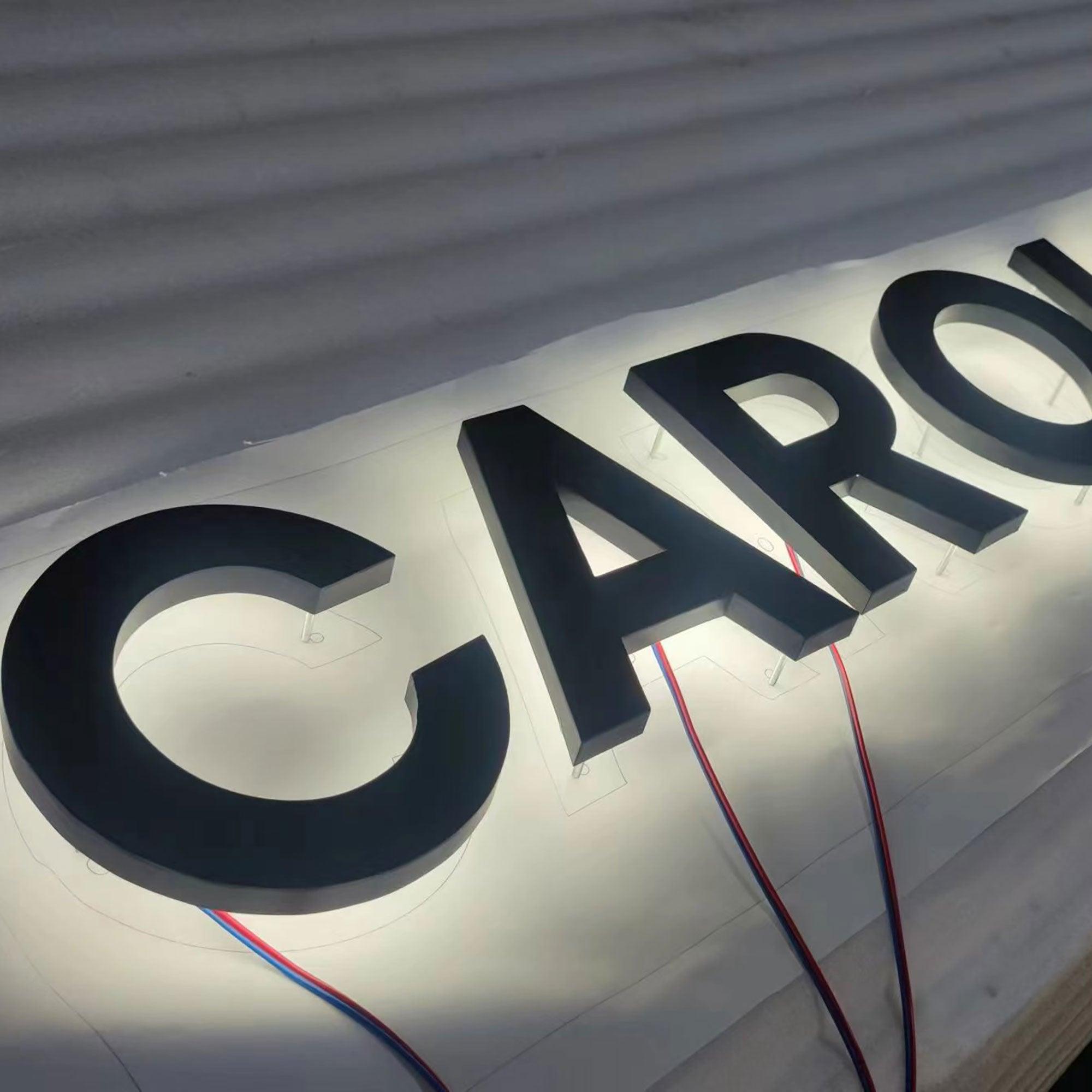 Manufacture new products halo lit channel letters sign