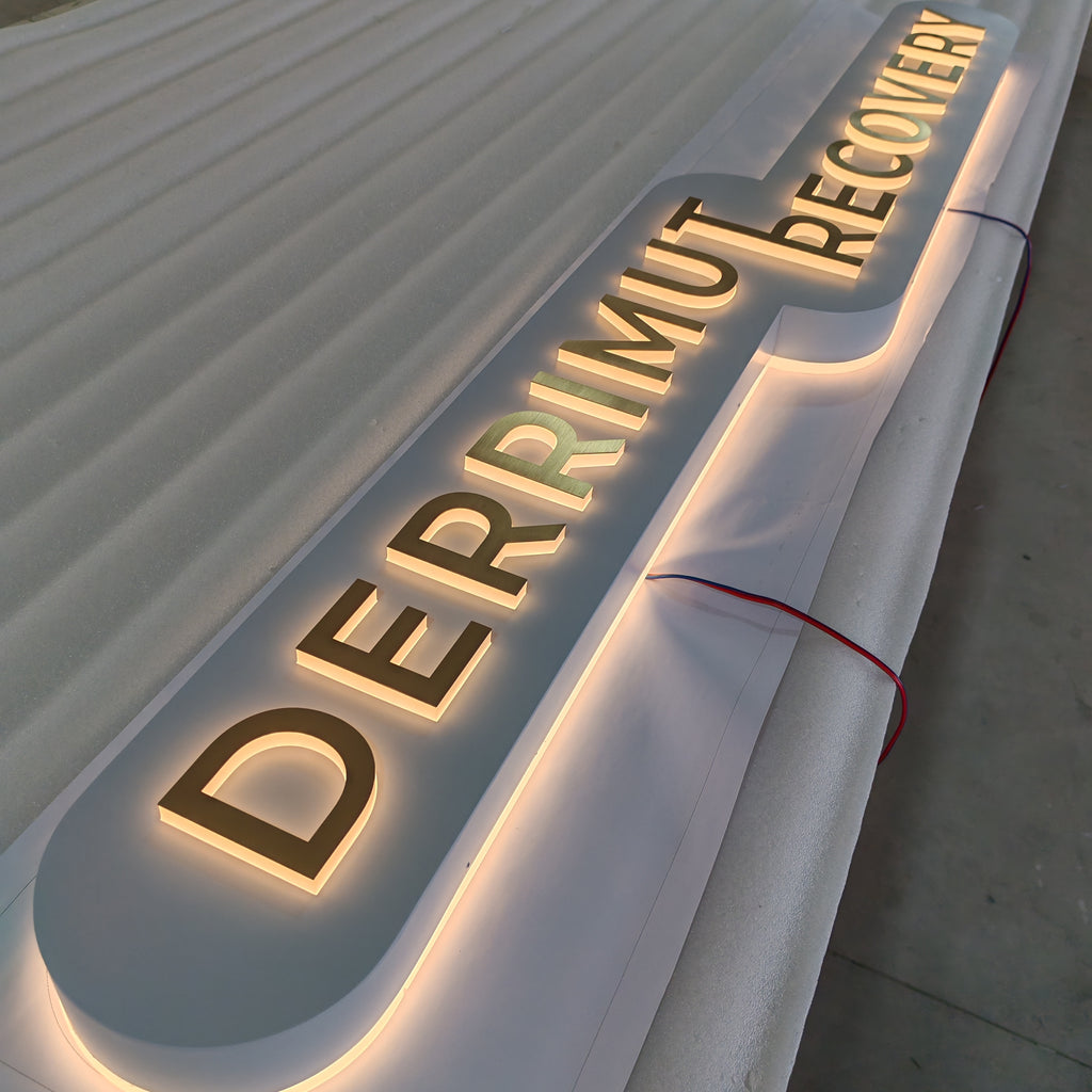 Shop reception led signs wall mounted double sided illuminated lightbox sign custom business signs