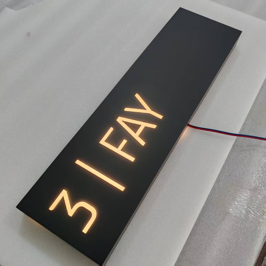Barbershop custom led signboard stainless steel outdoor light up lightbox signages