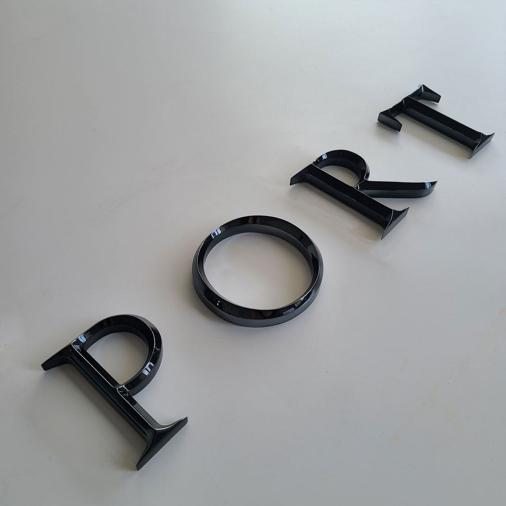 Custom office wall elegant 3D letters sign mirror surfaces acrylic letters with beveled face