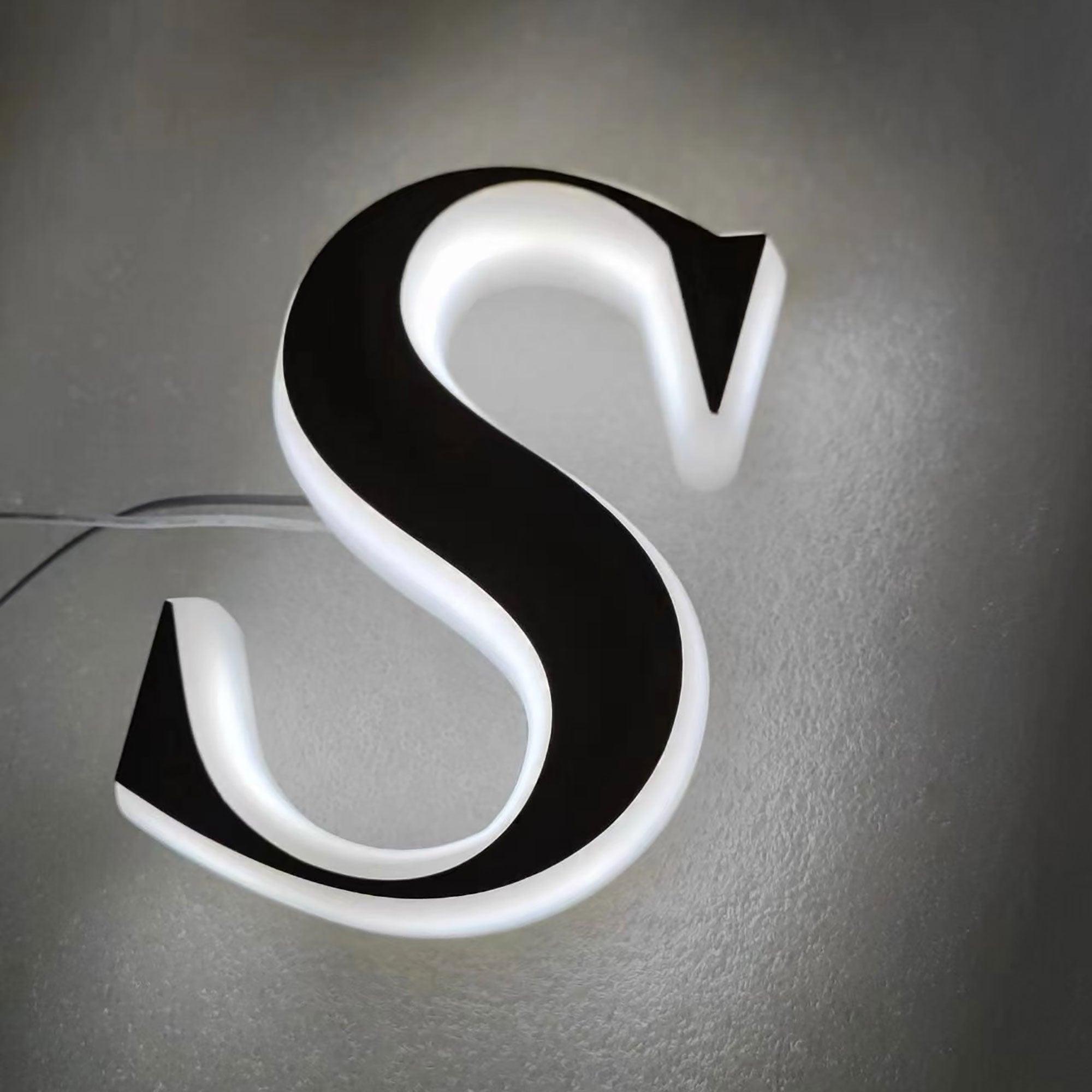 Custom 3D Acrylic Letter Signs Indoor Office Wall Signs Edge Lit Acrylic Letters Outdoor Business LED Sign