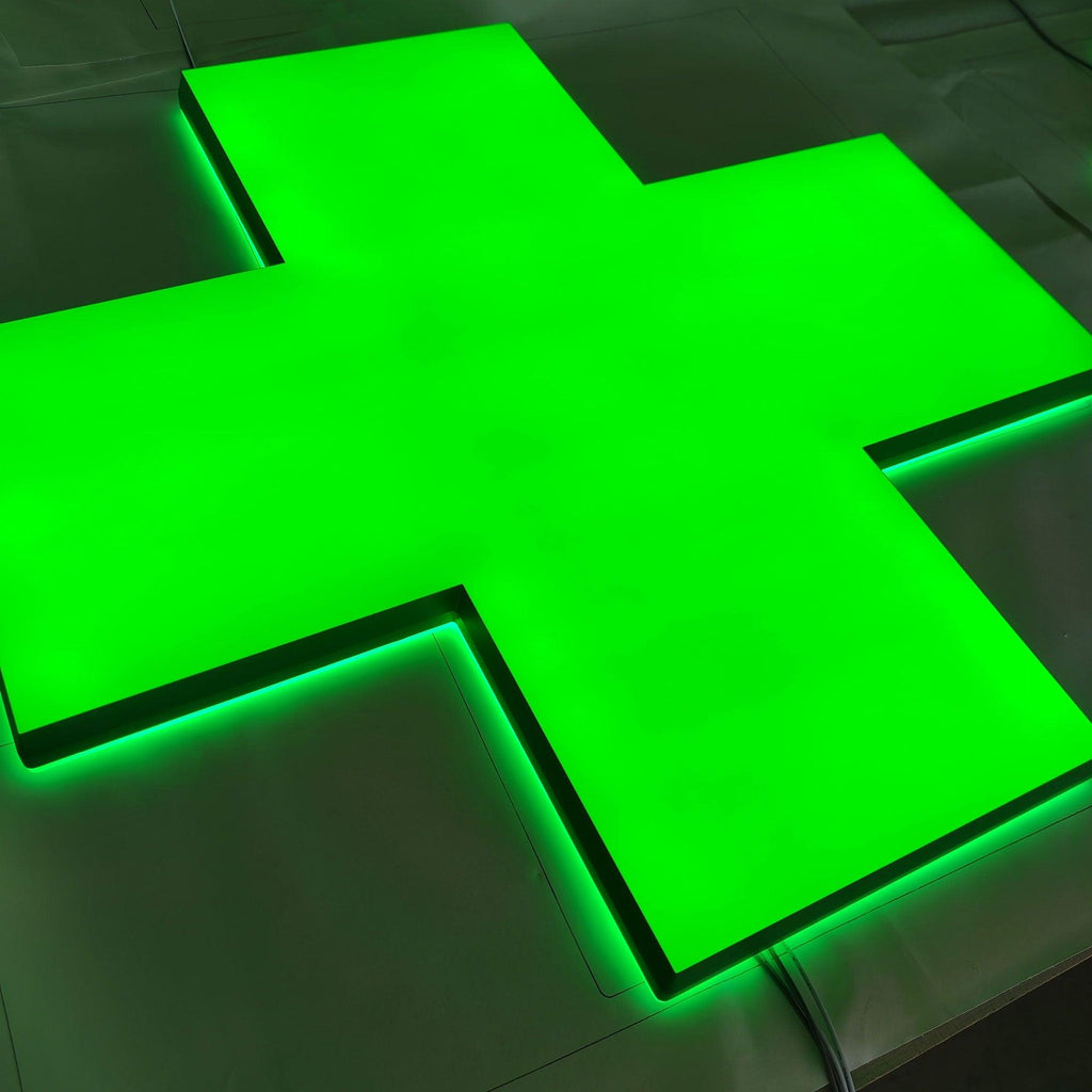 Custom Pharmacy LED Signs Outdoor Hospital Illuminated Signs Double Lit Acrylic Letters Sign