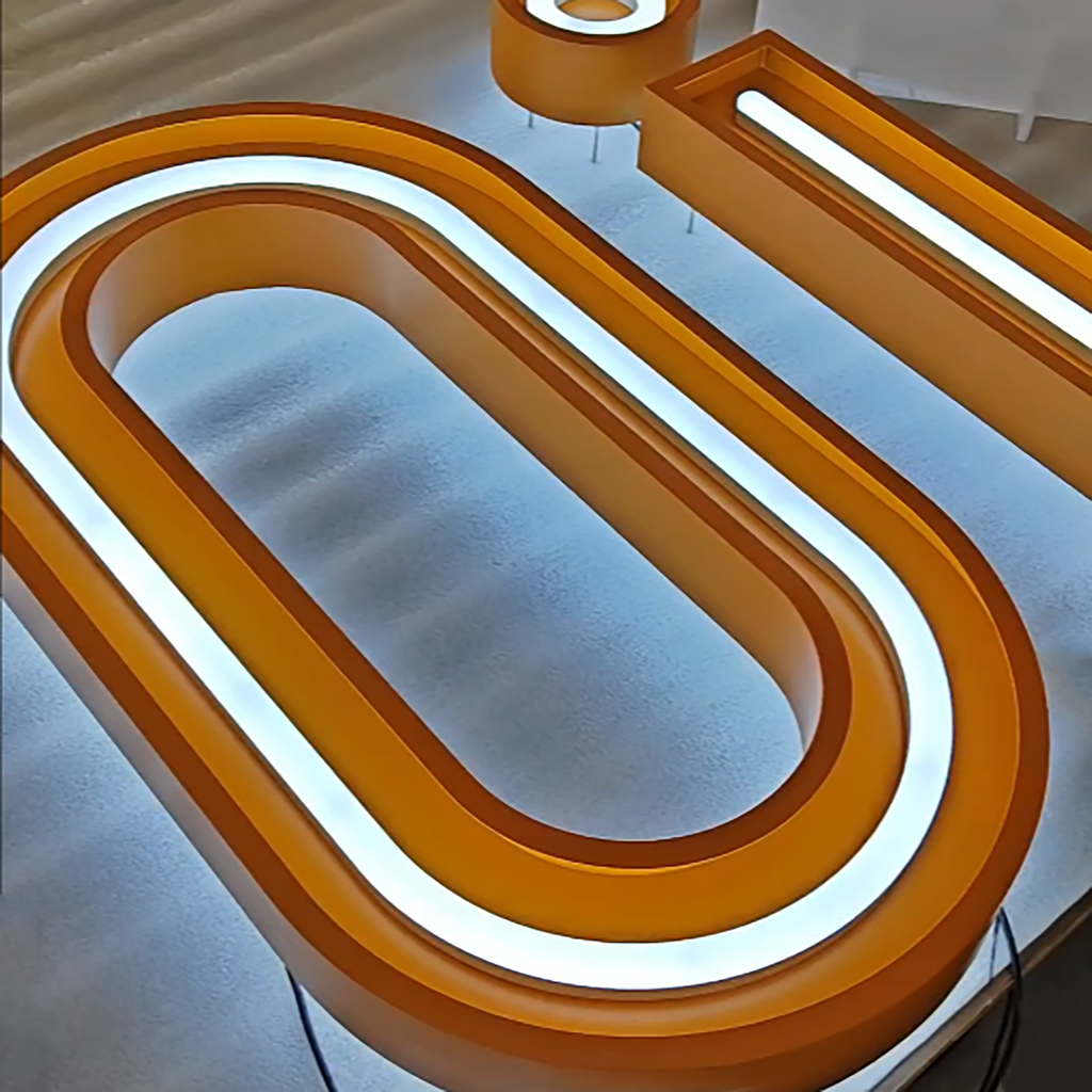 Custom business led signs 3d acrylic neon letters open face channel letters backlit led signage
