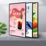 Custom Wall Mounted LED Poster Display Aluminium Illuminated Restaurants Menu Lightbox
