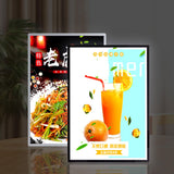 Custom Wall Mounted LED Poster Display Aluminium Illuminated Restaurants Menu Lightbox