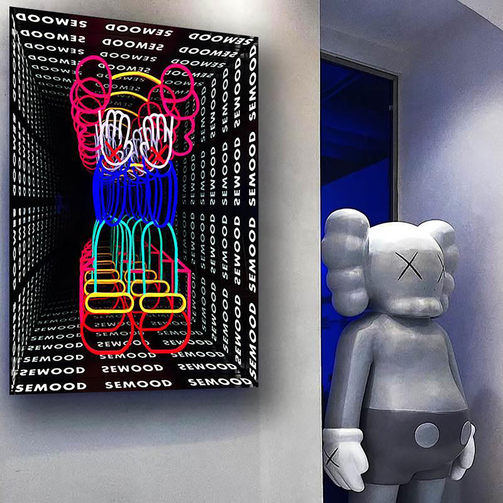 Customized Led Illuminated Sign Letters 3D Illusion Mirror Indoor Decor LED Infinity Mirror