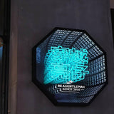 Customized Led Illuminated Sign Letters 3D Illusion Mirror Indoor Decor LED Infinity Mirror
