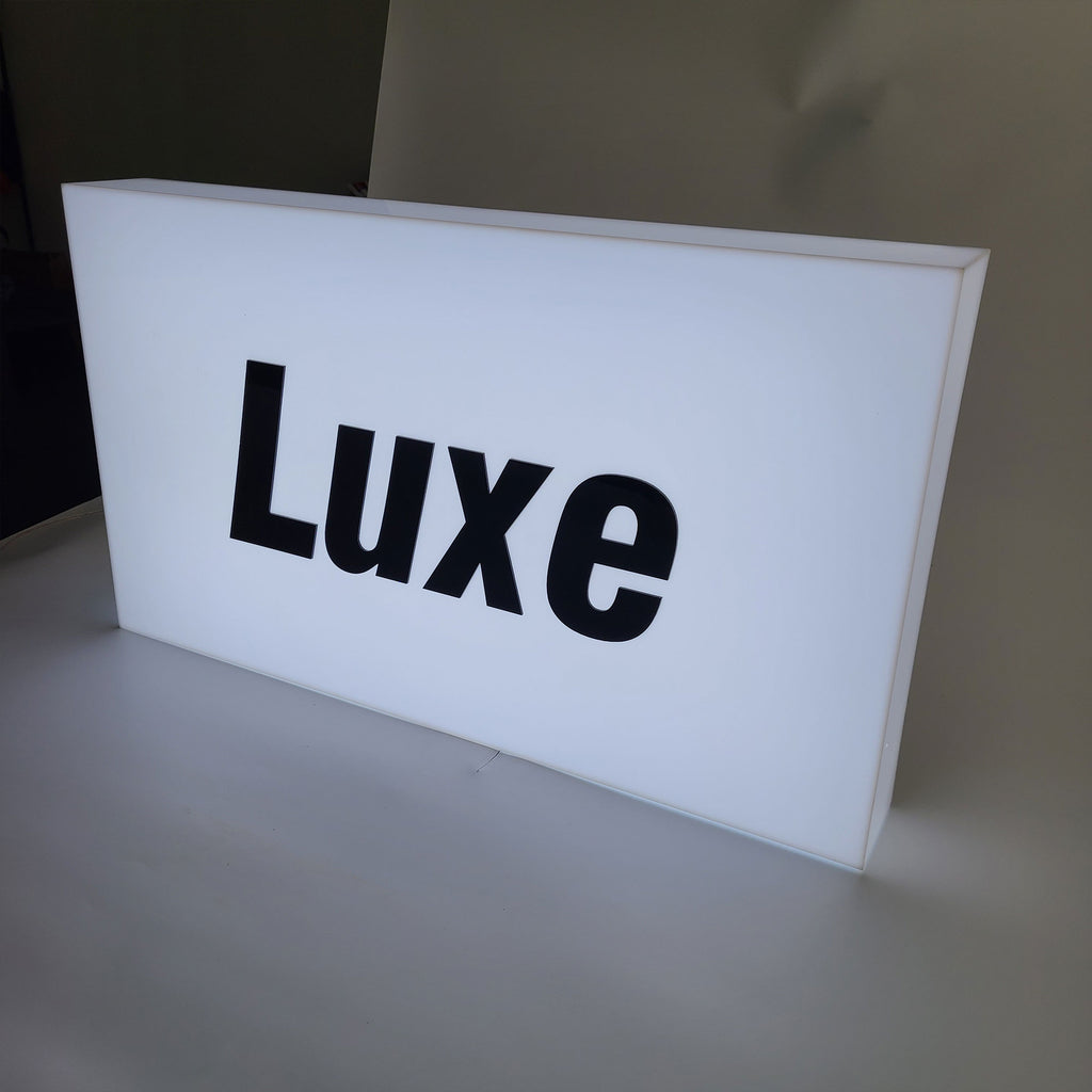 Personalized led advertising light box illuminated wall acrylic sign 3D full lit acrylic lightbox for business