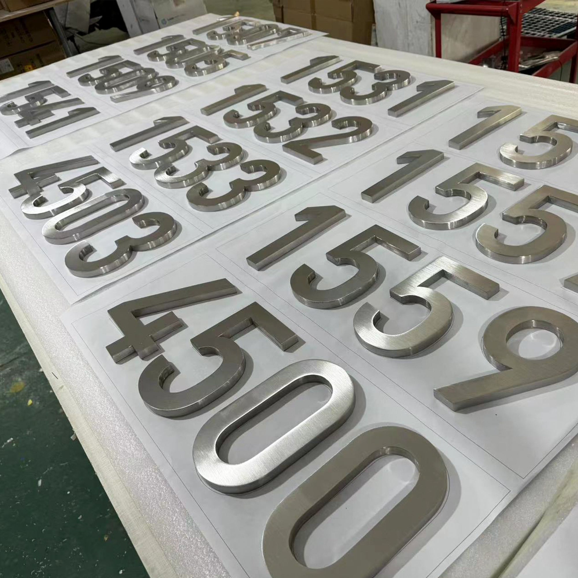 Custom design 3D letters business signs indoor company reception wall signs stainless steel letter metal double sided logo