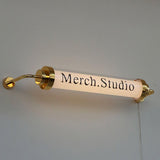 Indoor custom store logo sign round led tube light box sign illuminated coffee shop led sign