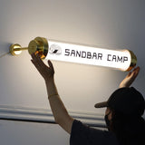 Custom Round Tube Waterproof Acrylic Lightbox Led Full-Lit Restaurant Sign with Logo Printed