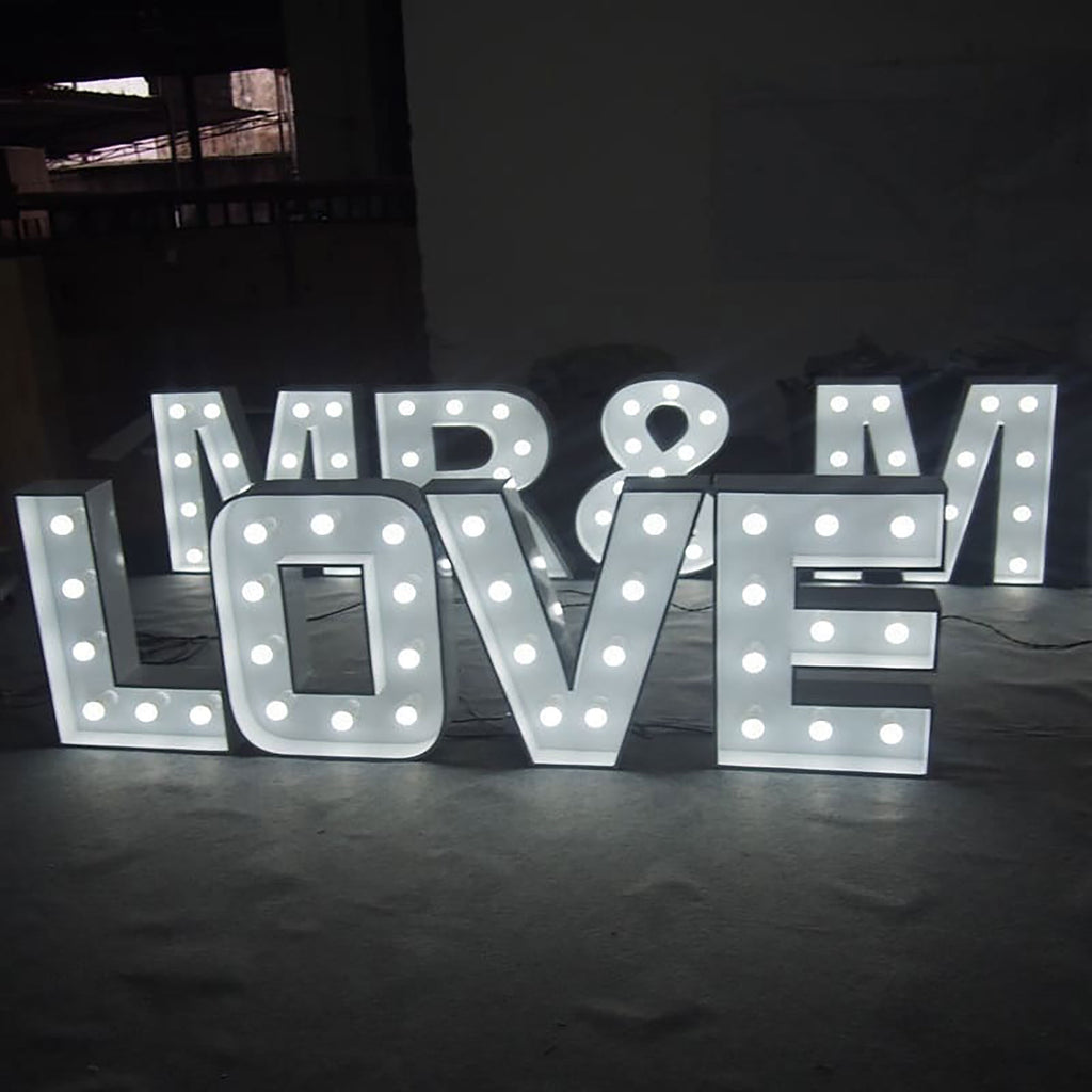 Face Illuminated Stainless Steel Channel Letters Marquee Letters Signs for Christmas Decoration