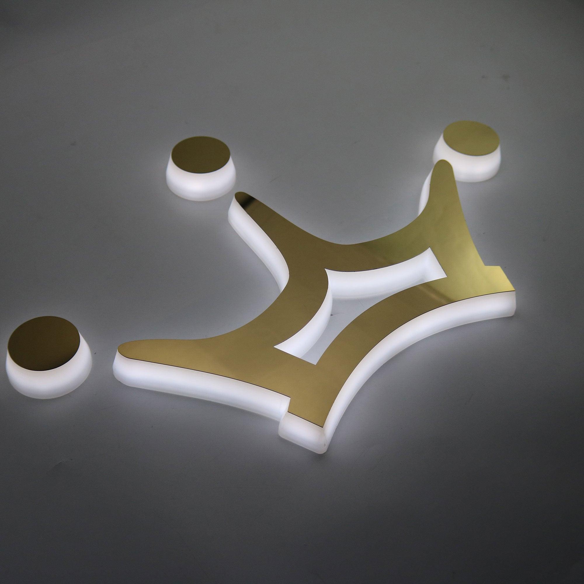 Acrylic Edge Luminous Logo Signages Indoor Side Lit Custom Business Office Channel Letter Sign