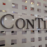 Indoor signs store 3D stainless steel letters bob illuminated letter signs beveled face finish