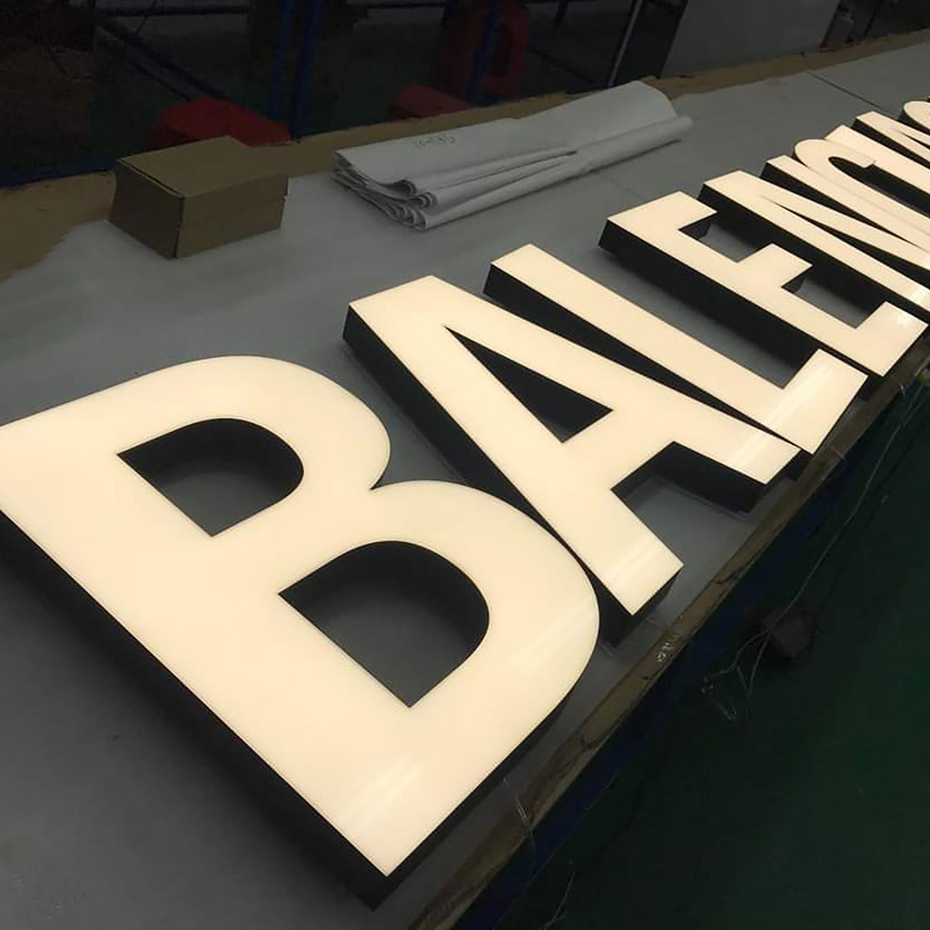 Factory manufacturer stainless steel channel letters advertising sign led commercial frontlit letters sign