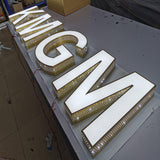Waterproof Business Custom Punching Holes Led Channel Letters Front-lit LED Advertising Face Illuminated Channel Letter Sign