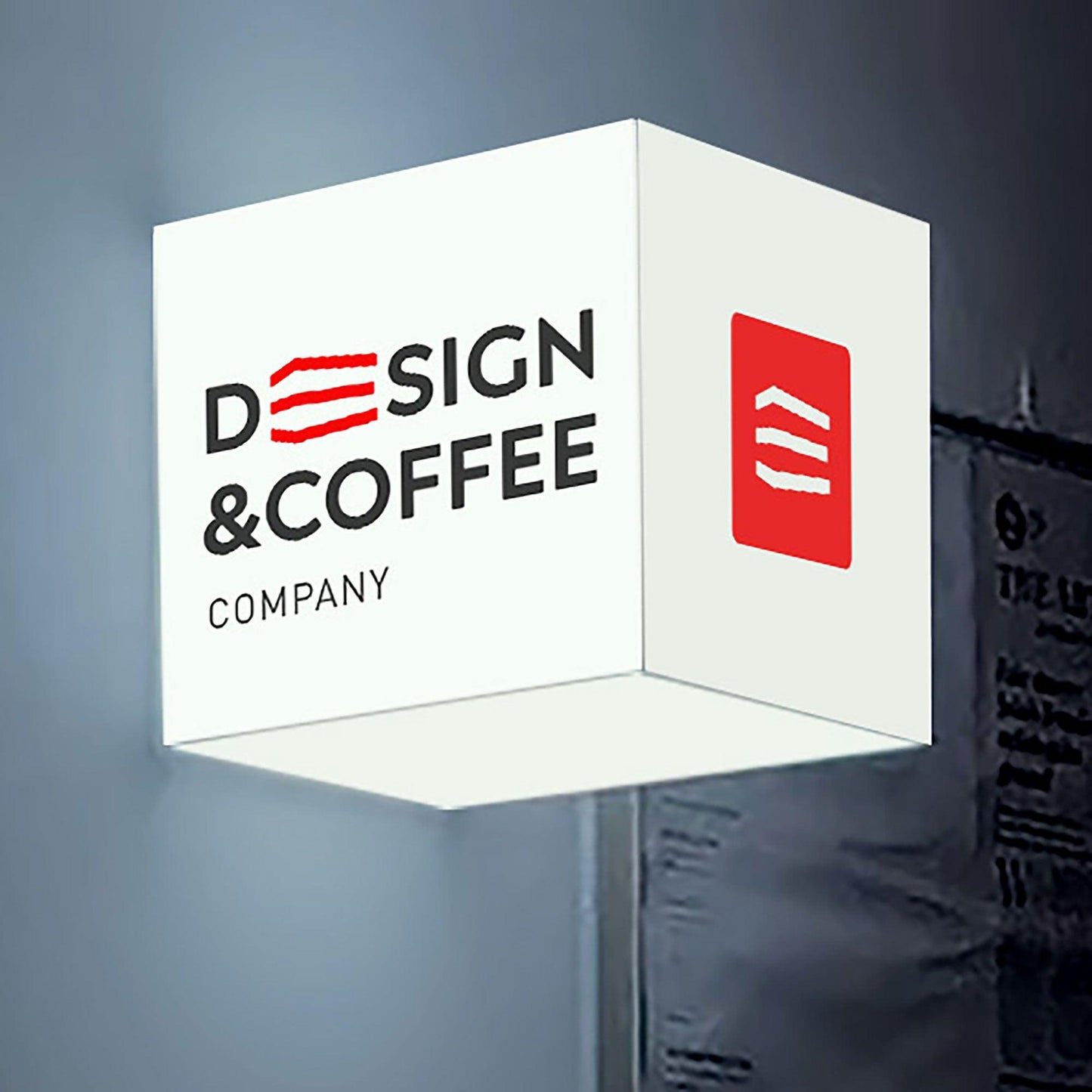 Customized square LED signage full illuminated light box acrylic indoor outdoor light box sign