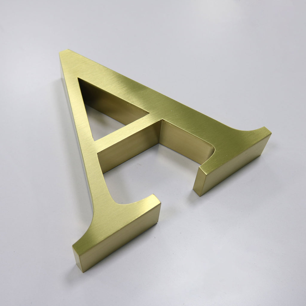 Custom Retail Store Signboard Wall Business Storefront Stainless Steel Gold Channel Letter Signs