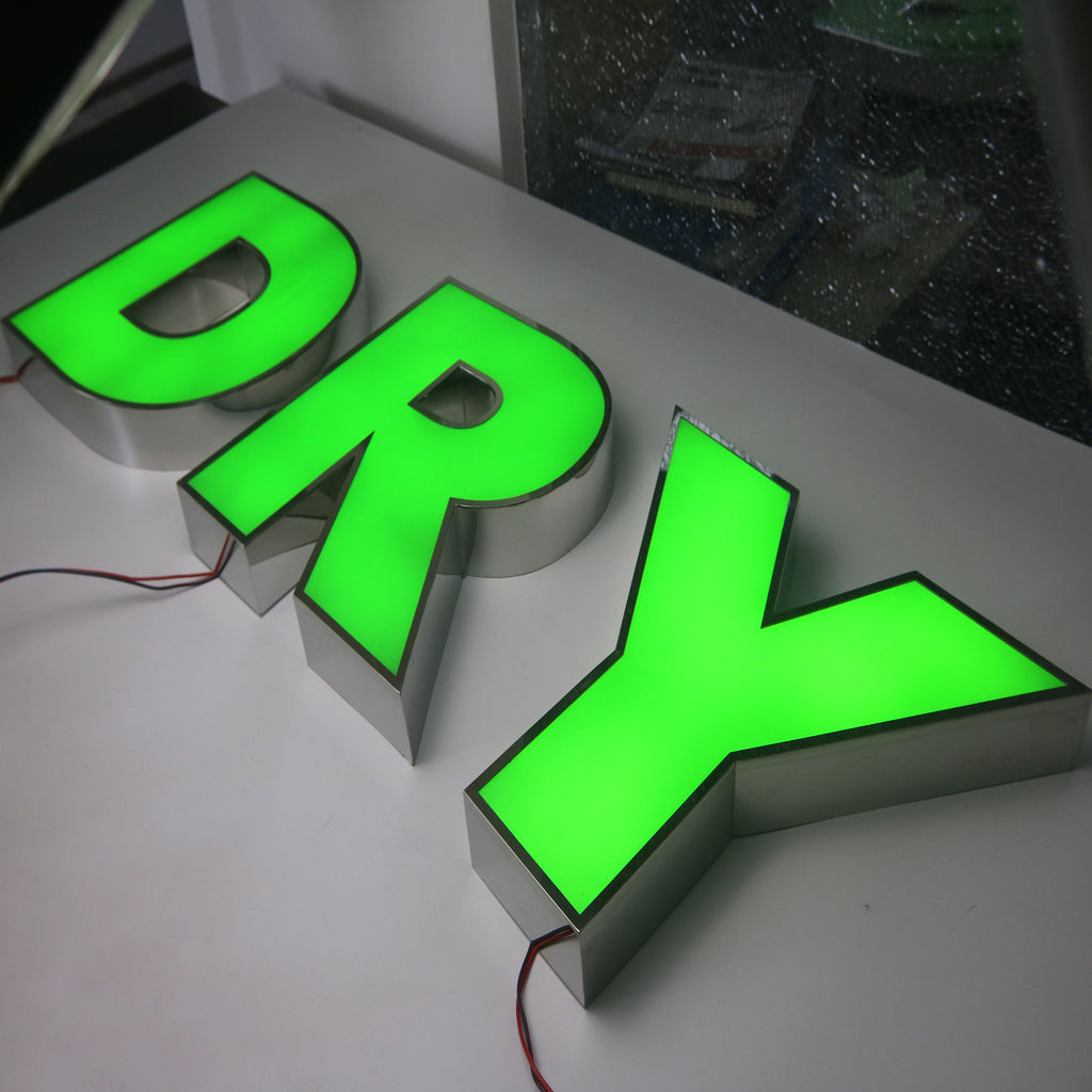 Custom logo signs letters shop signs led acrylic channel letters wall mounted business sign for company brand name