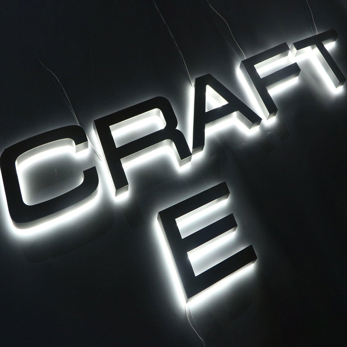 Acrylic Reverse Signage Custom led sign acrylic brushed silver channel letter 3d backlit signa ...