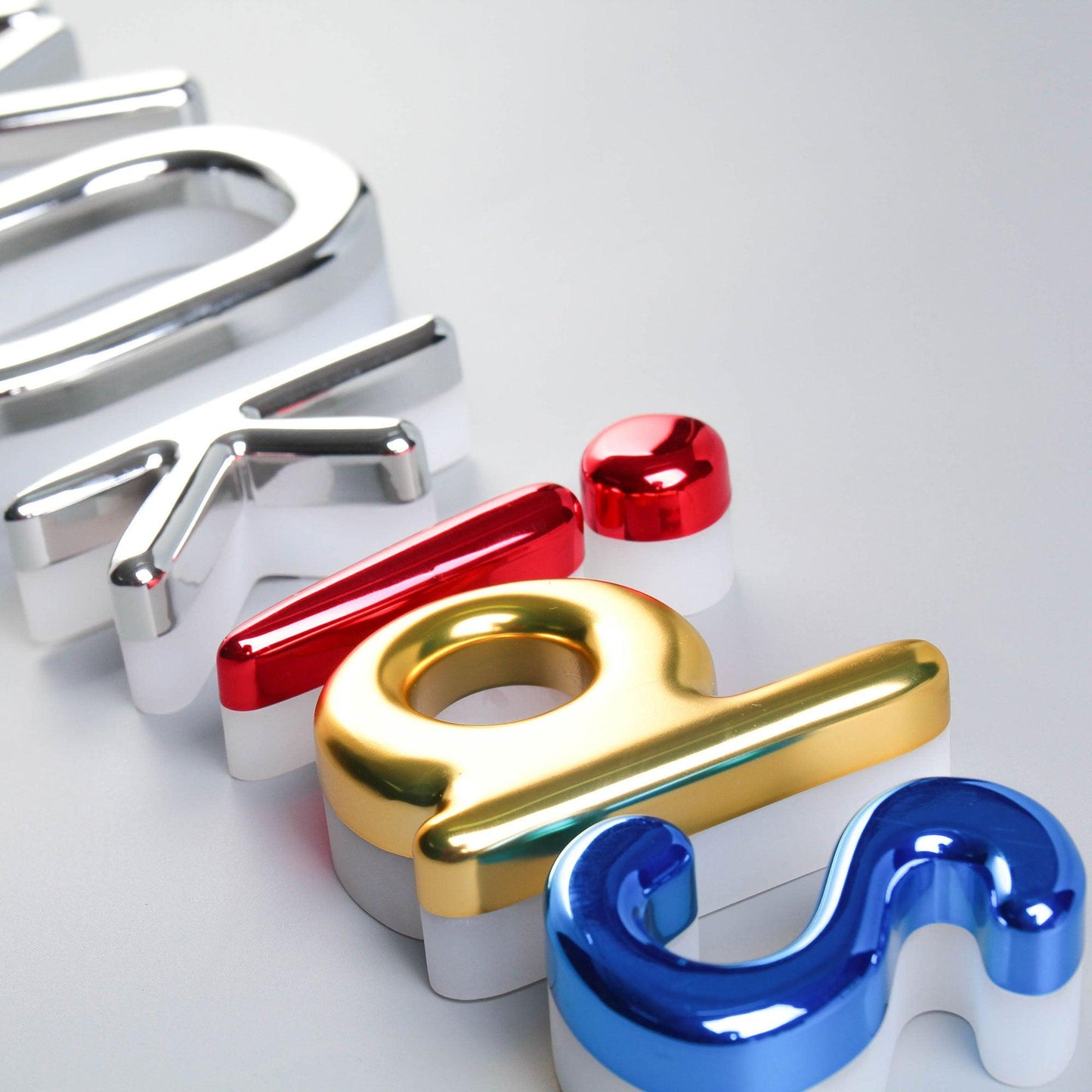 Illuminated alphabet outdoor shop front signs backlit letters vacuum c ...