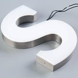 3D Frontlit LED Stainless Steel Channel Letters Sign Trimless Illuminated Letters for Storefront