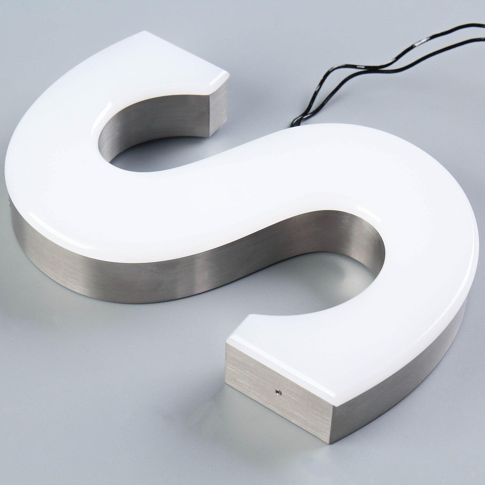 3D Frontlit LED Stainless Steel Channel Letters Sign Trimless Illuminated Letters for Storefront