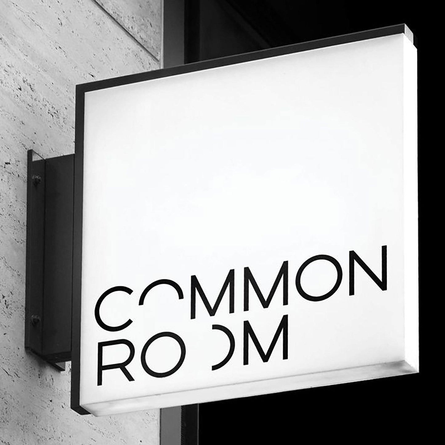 Blade Logo Sign Custom LED Lightbox Signs Stainless Steel Double Lit Shop Front Commercial Sign