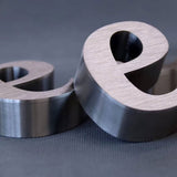 Copper Brushed Stainless Steel Channel Letter Business Word Signs Non Illuminated Office 3D Letters