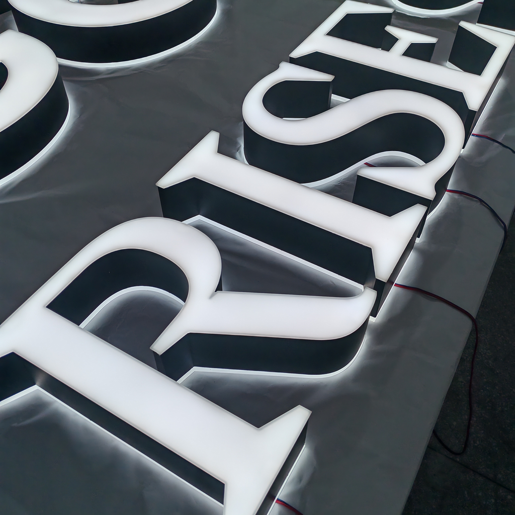 Business 3D Signboard Brand Logo Illuminated Sign Led Shop Front  Double Sided Led Channel Letters