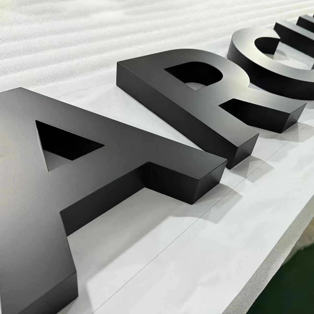 Weatherproof Stainless Steel Channel Letters Sign Color Coated Store Led Signboard Exterior Business Display Signage