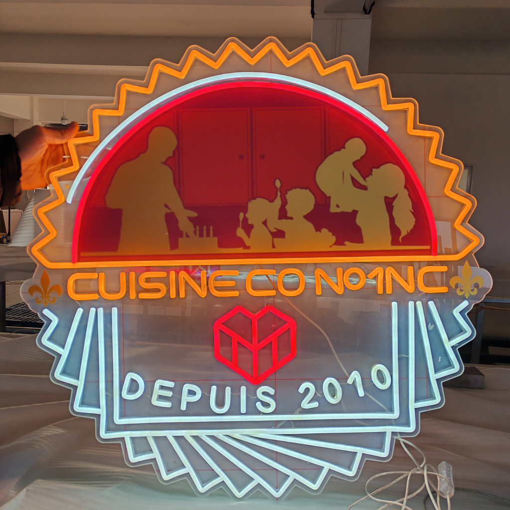 Custom Restaurant LED Neon Decorations Indoor Use Shop Front Lighted Wall Neon Lights Signs