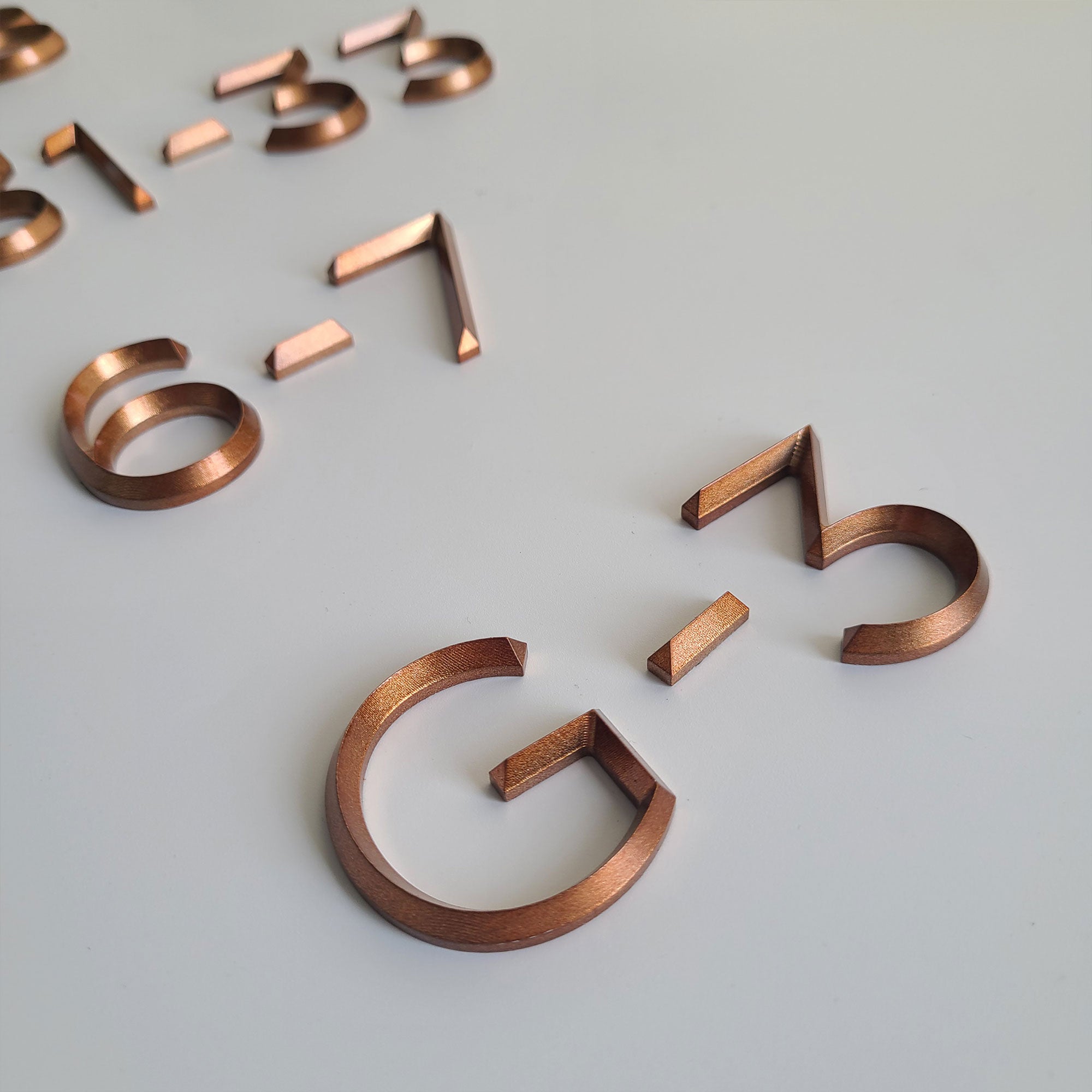 3D engraved stainless steel letters solid cut metal alphabet sign offi ...
