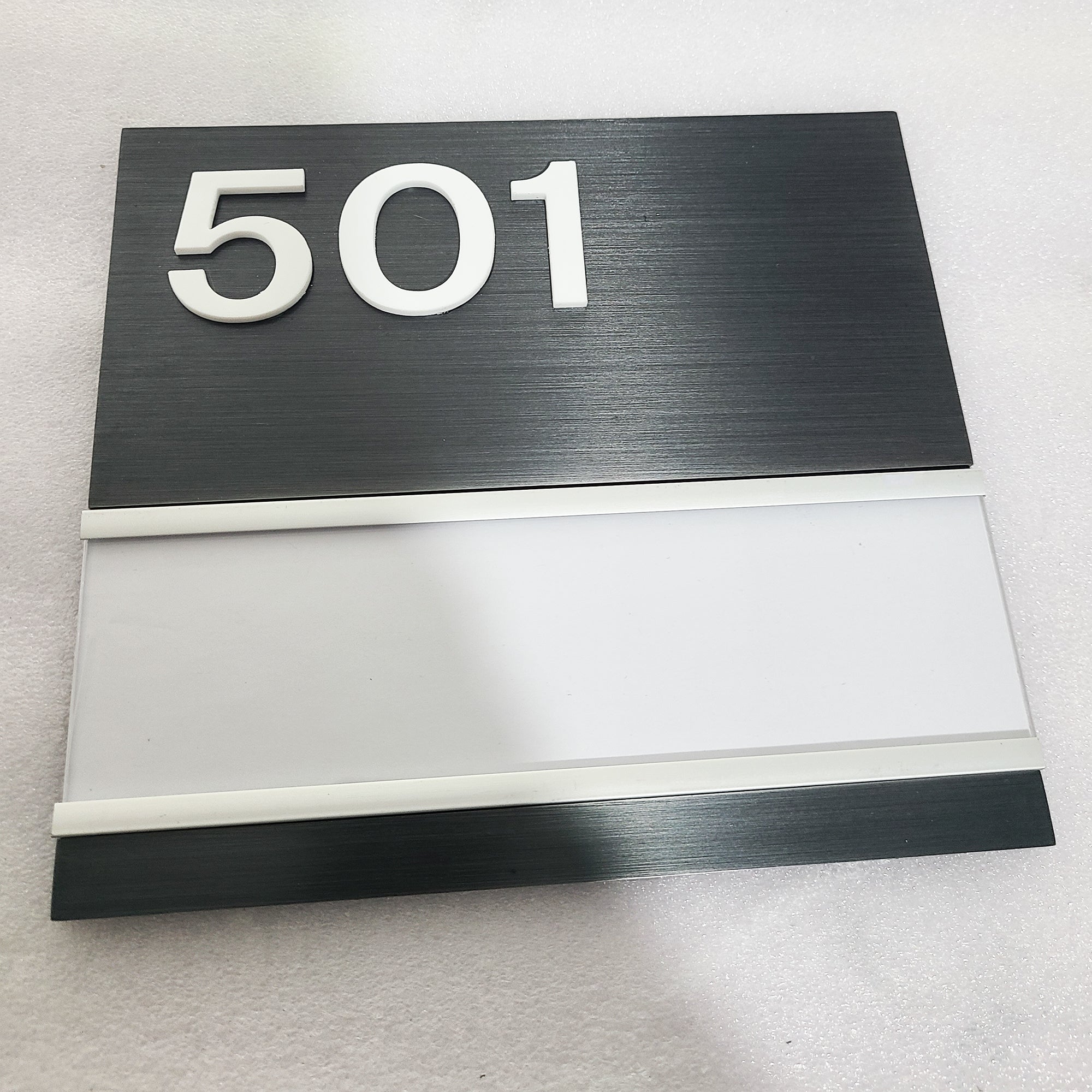 Custom stainless steel office signage metal plate sign apartment house ...