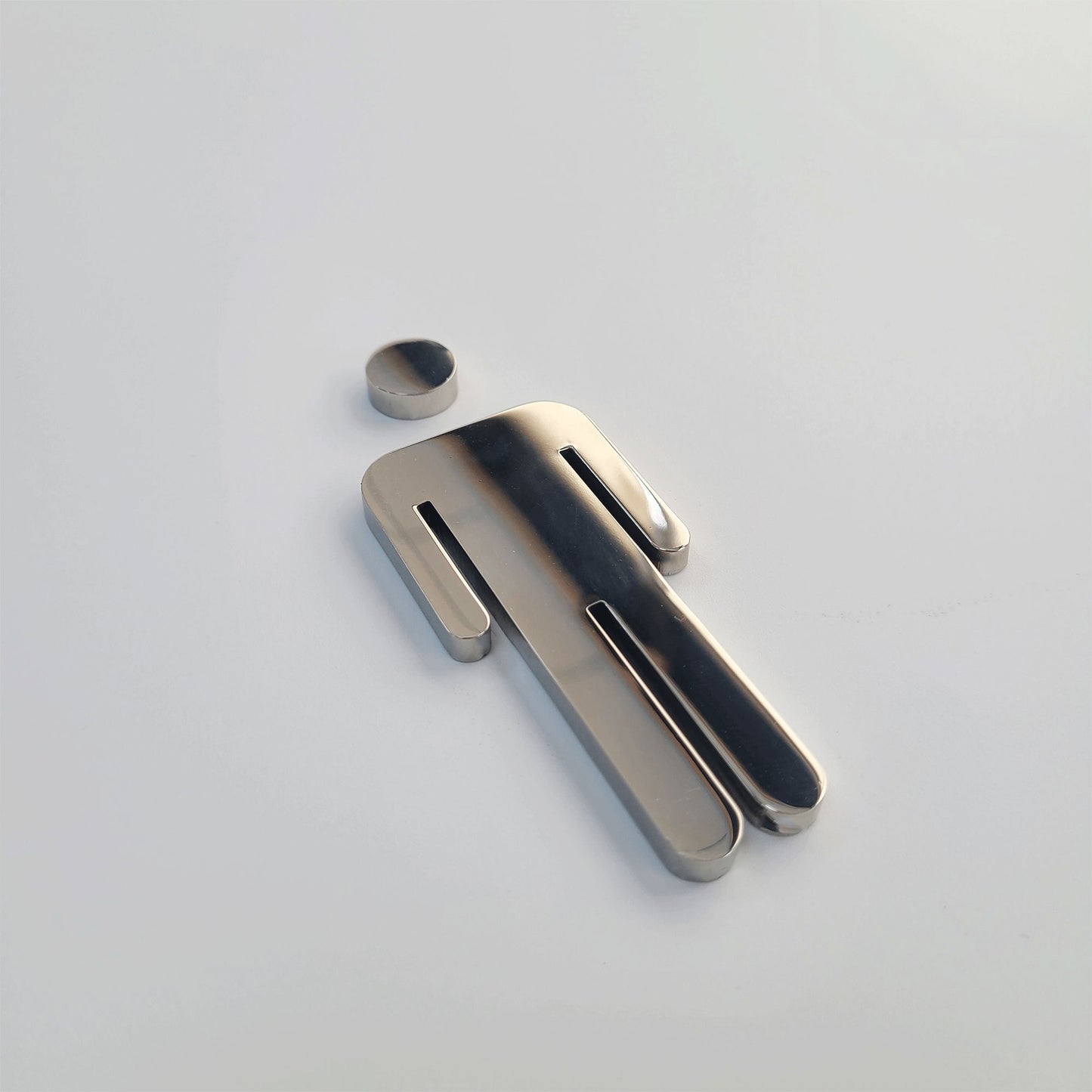 Personalized restroom signs stainless steel cut 3d lettering mirror finish office indoor wall gender sign