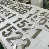Custom design 3D letters business signs indoor company reception wall signs stainless steel letter metal double sided logo