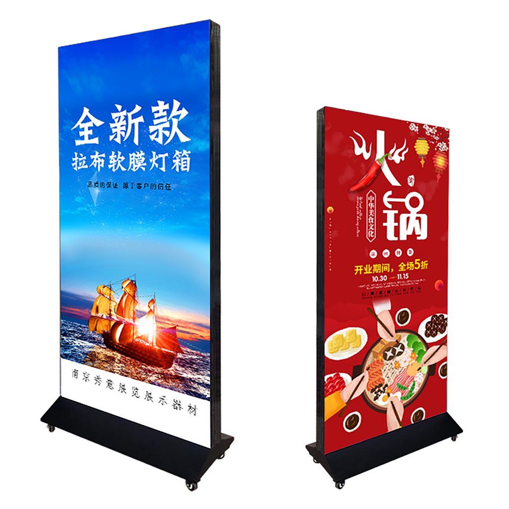 Exhibition Booth Illuminated Fabric Aluminum Free Standing Light Boxes Custom LED Trade Show Booth Light Box