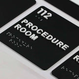 Company custom door sign acrylic bead braille sign ADA standard adhensive wall signage for office