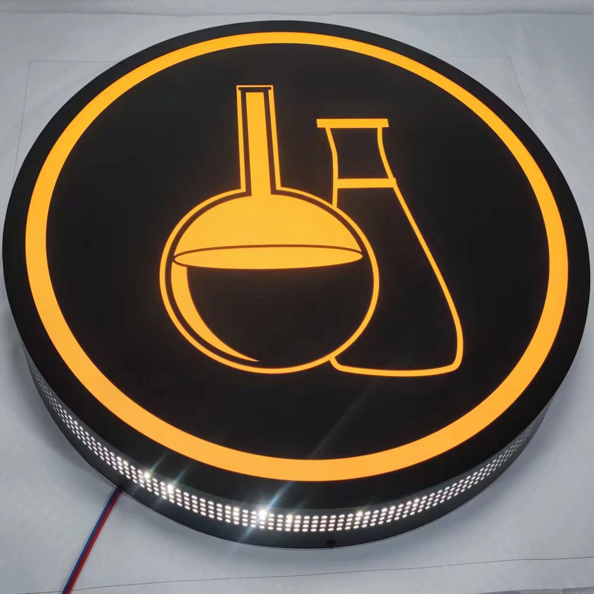 Custom Outdoor Frontlit Lightbox Stainless Steel Illuminated Sign LED Side Lit Store Front Lightbox Sign