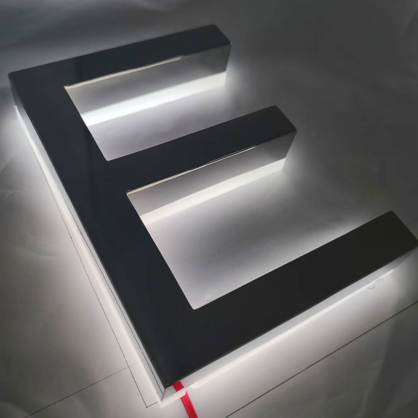 Custom Backlit Sign Light up Logo Company Name Sign 3D Storefront Letters Reverse Lit Channel Letters Sign