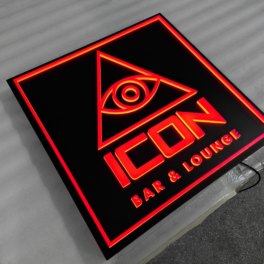 Custom Shop LED Signboard Display Stainless Steel Front-Lit Lightbox Sign for Storefront Branding