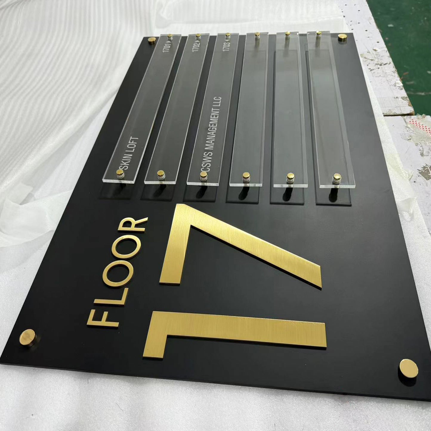 Personalized Acrylic Plaque Sign Wall Mounted Directional Signs Custom Company Indoor Room Way-finding Signages