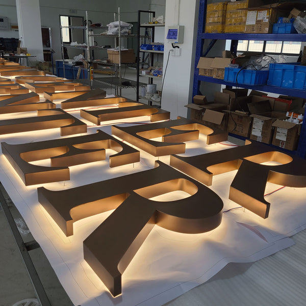 Led Channel Letters Outdoor Store Front Signage 3D Stainless Steel Log ...