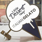 Custom Blade Sign Coffee Shop Double Sided Illuminated Stainless Steel Lightbox Signage