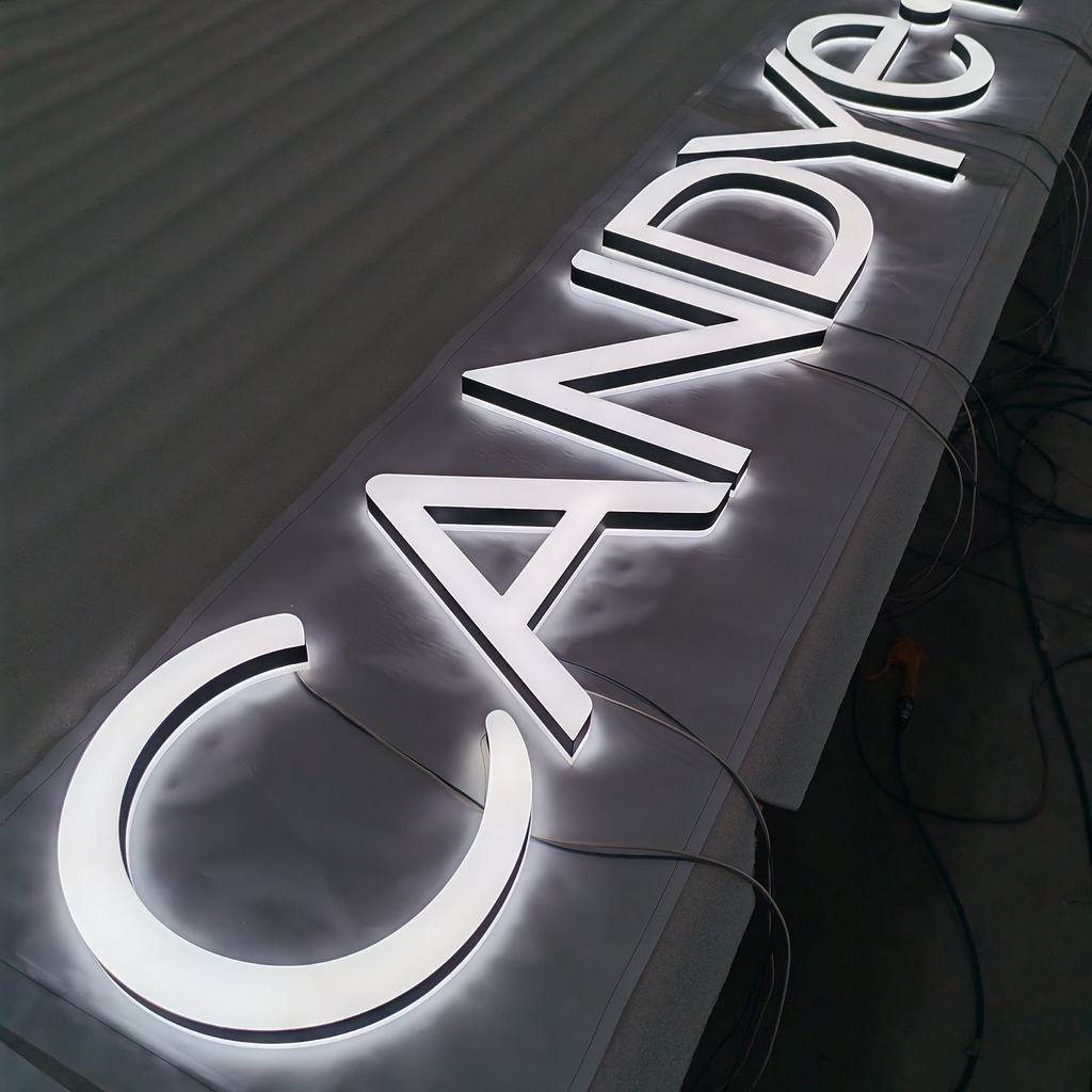 Acrylic facelit & backlit letters 3d LED double sided lit sign letters waterproof shop hotel indoor signs